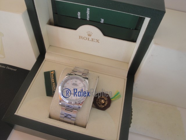 rolex replica datejust white barrette oyster orologio imitazione - immagine 3
