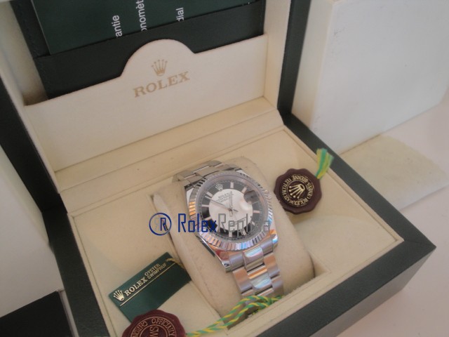rolex replica datejust oyster bicolor black orologio imitazione - immagine 3