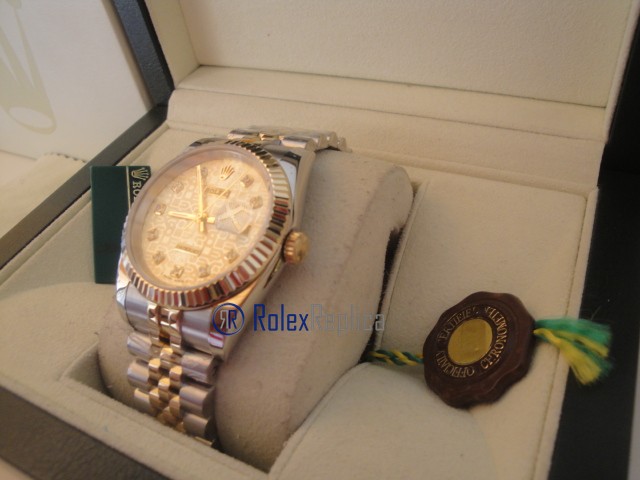 rolex replica datejust acciaio oro centenario jubilèè orologio imitazione - immagine 4