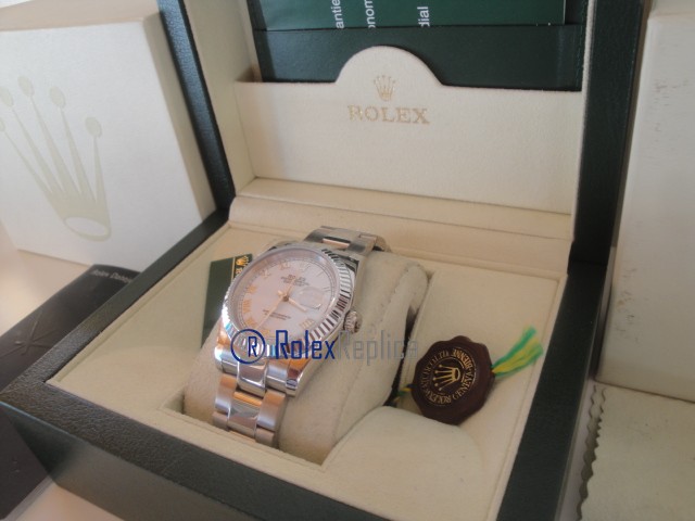 rolex replica datejust white roman oyster orologio imitazione - immagine 4