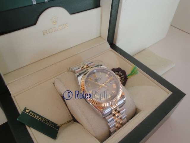rolex replica datejust acciaio oro argento roman orologio imitazione - immagine 4