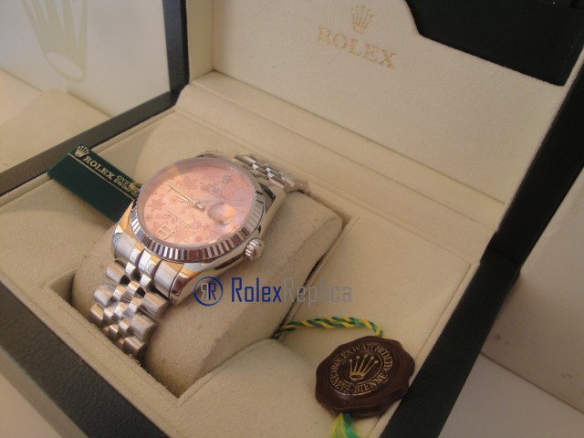 rolex replica datejust flower rosèè orologio imitazione - immagine 5