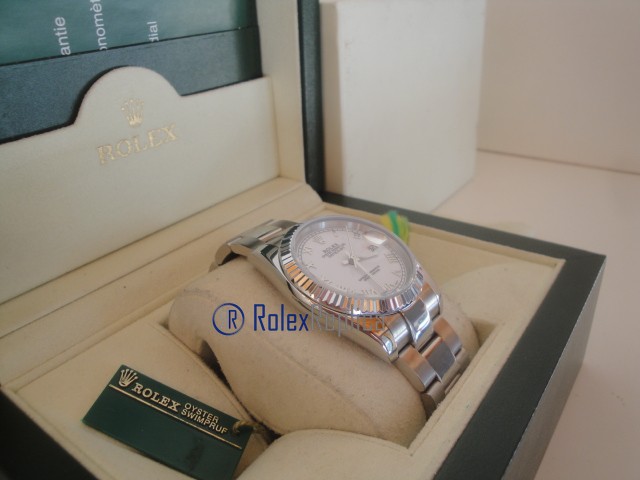 rolex replica datejust white roman oyster orologio imitazione - immagine 5
