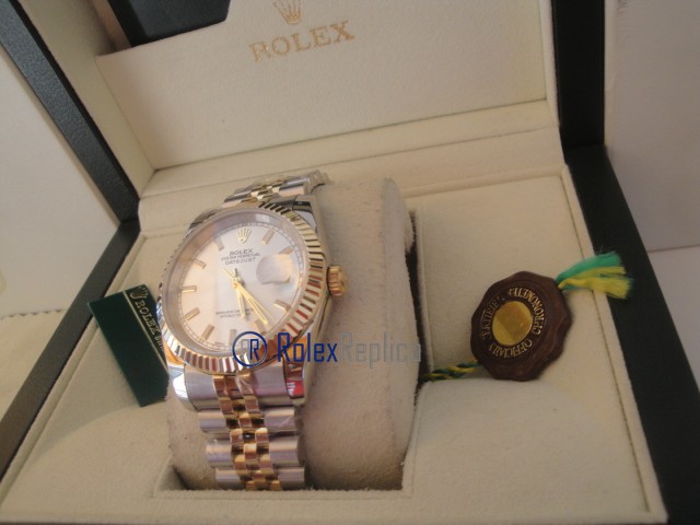 rolex replica datejust acciaio oro argento barrette orologio imitazione - immagine 5