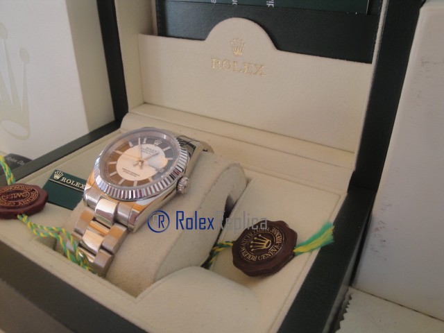 rolex replica datejust oyster bicolor black orologio imitazione - immagine 5