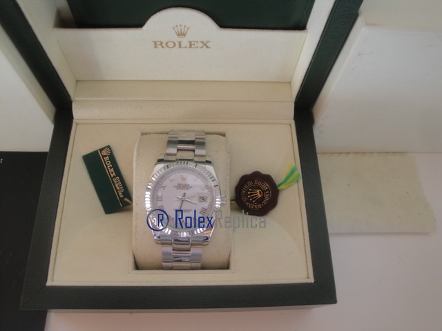 rolex replica datejust white roman oyster orologio imitazione