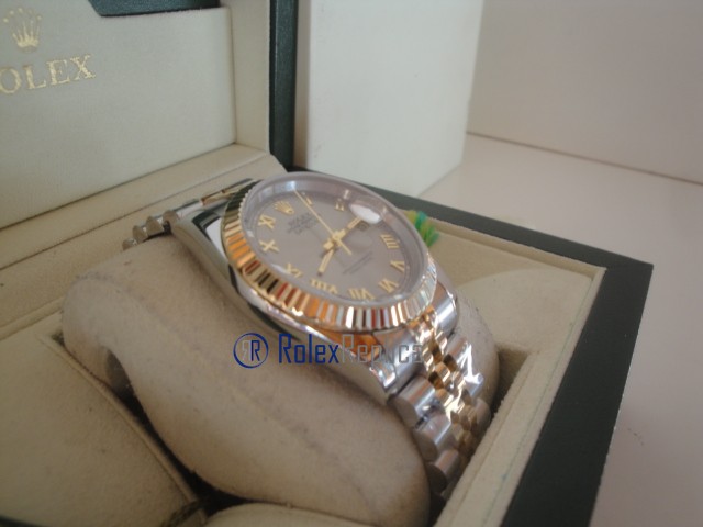 rolex replica datejust acciaio oro argento roman orologio imitazione - immagine 6