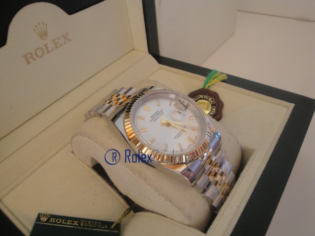 rolex replica datejust acciaio oro argento barrette orologio imitazione - immagine 6