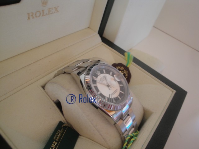 rolex replica datejust oyster bicolor black orologio imitazione - immagine 7