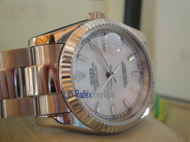 rolex replica datejust white barrette oyster orologio imitazione - immagine 8