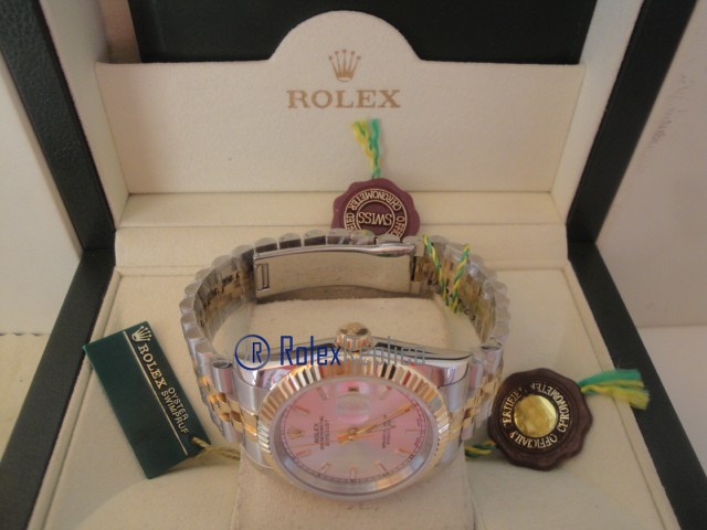 rolex replica datejust acciaio oro argento barrette orologio imitazione - immagine 9