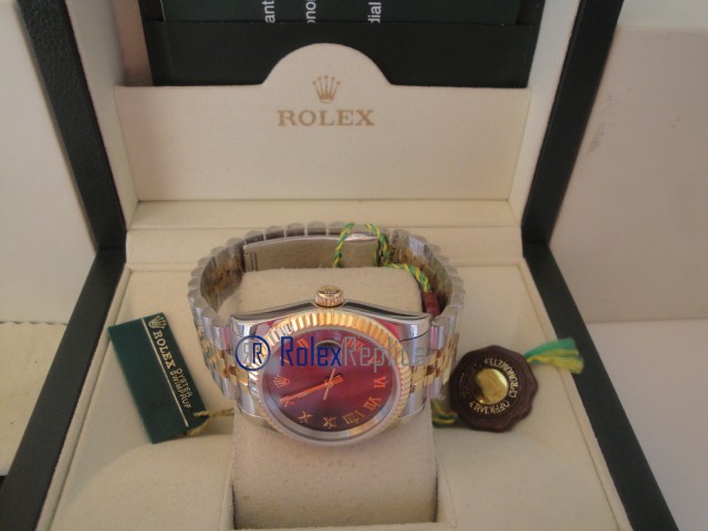 rolex replica datejust acciaio oro blu roman orologio imitazione - immagine 9