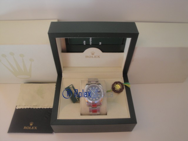 rolex replica datejust nero blu brillantini oyster orologio imitazione - immagine 2