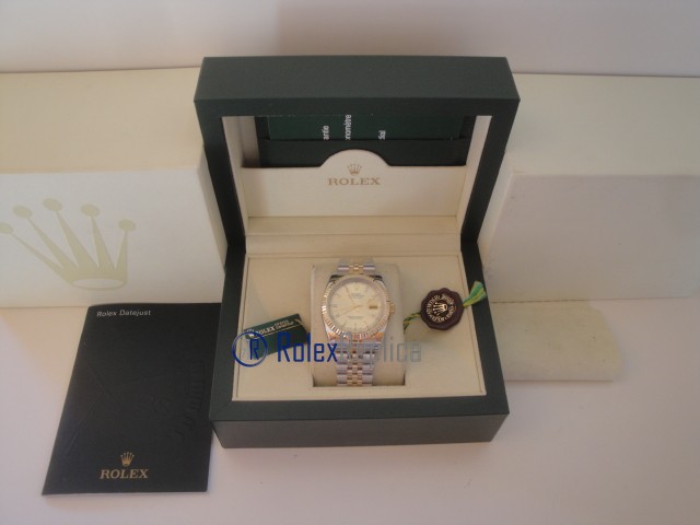 rolex replica datejust acciaio oro gold dial orologio imitazione - immagine 2