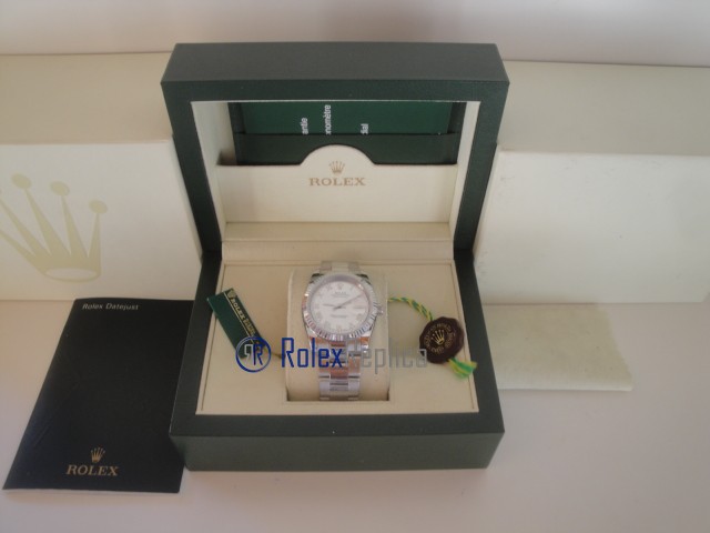 rolex replica datejust argento roman oyster orologio imitazione - immagine 2