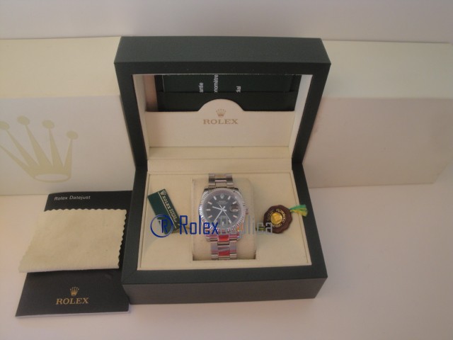 rolex replica datejust black barrette oyster orologio imitazione - immagine 2