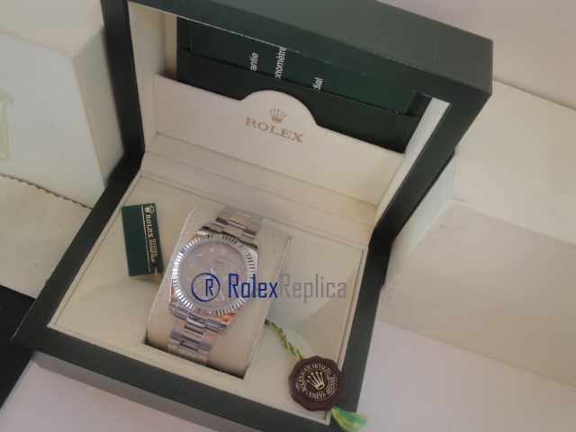 rolex replica datejust argento centenario oyster orologio imitazione - immagine 3