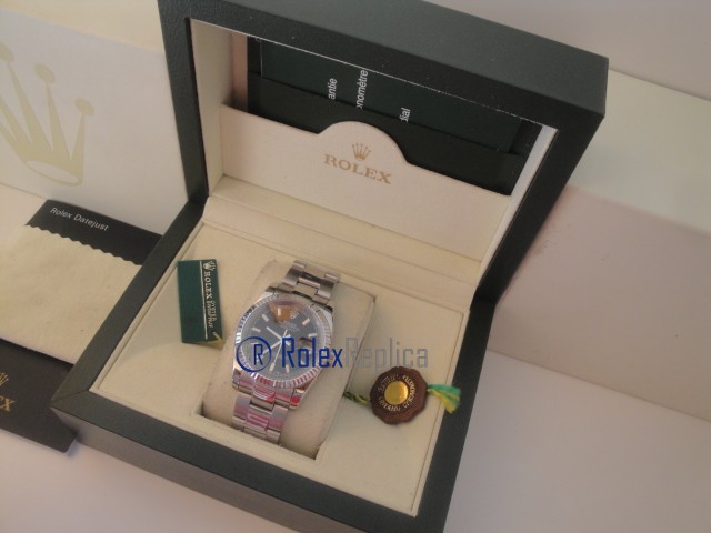 rolex replica datejust black barrette oyster orologio imitazione - immagine 3
