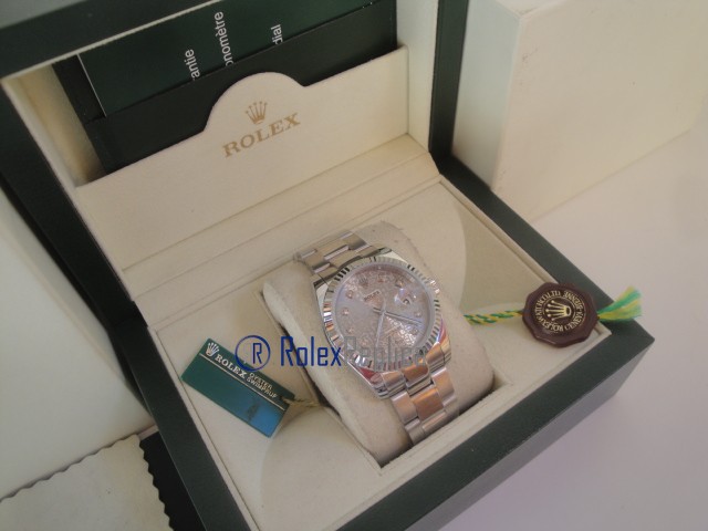rolex replica datejust argento centenario oyster orologio imitazione - immagine 4
