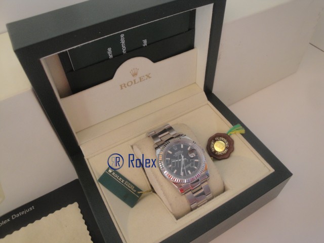 rolex replica datejust black barrette oyster orologio imitazione - immagine 4