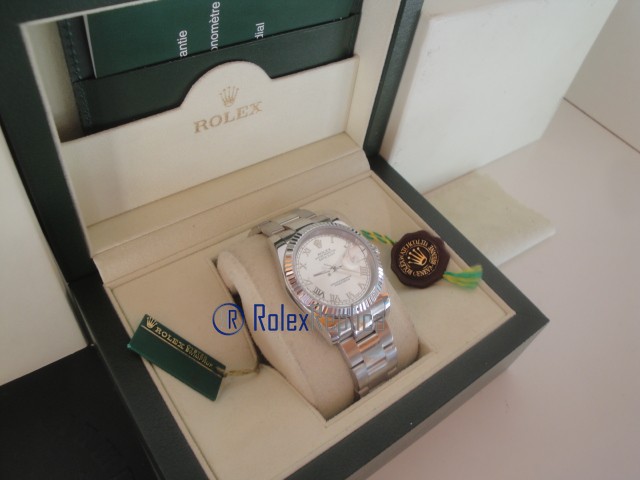 rolex replica datejust argento roman oyster orologio imitazione - immagine 5