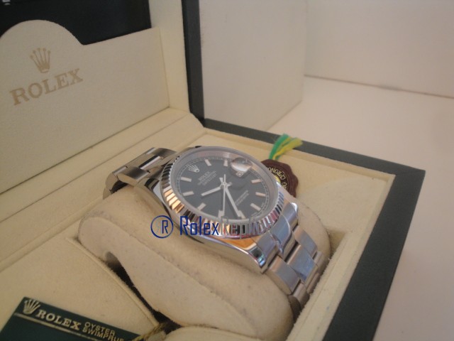 rolex replica datejust black barrette oyster orologio imitazione - immagine 5