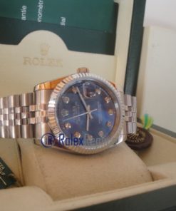 rolex replica datejust blu brillantini orologio imitazione