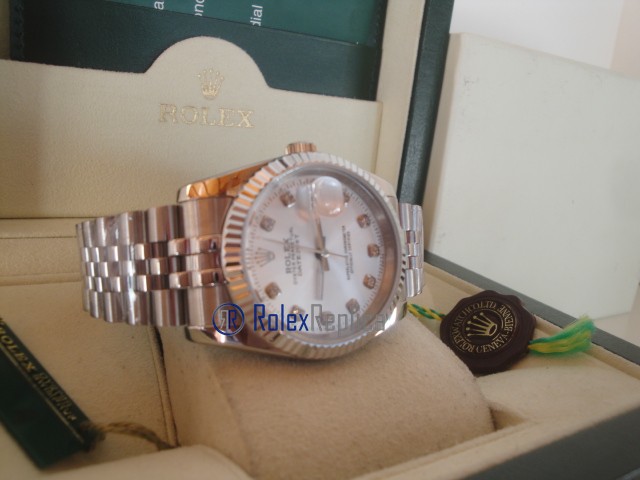 rolex replica datejust argento brillantini orologio imitazione