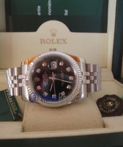 rolex replica datejust black brillantini orologio imitazione