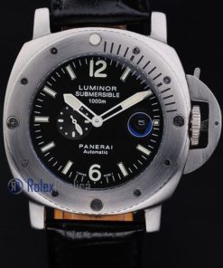 Panerai replica luminor marina submersible acciaio black dial imitazione copia