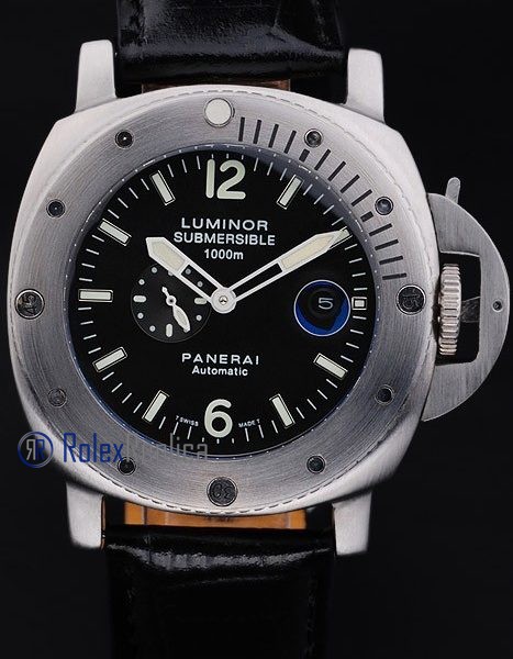Panerai replica luminor marina submersible acciaio black dial imitazione copia