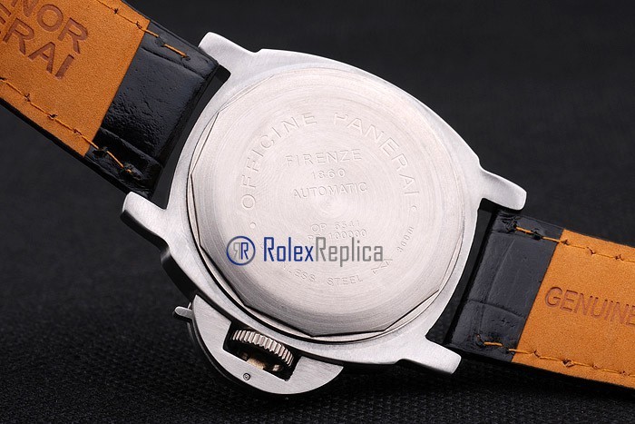 Panerai replica luminor marina submersible acciaio black dial imitazione copia - immagine 10