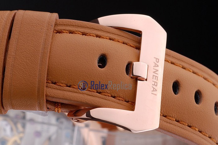 Panerai replica luminor marina rose gold cuoio black dial imitazione copia - immagine 7
