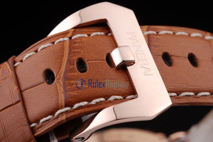 Panerai replica radiomir 8 days oro strip leather imitazione copia - immagine 6