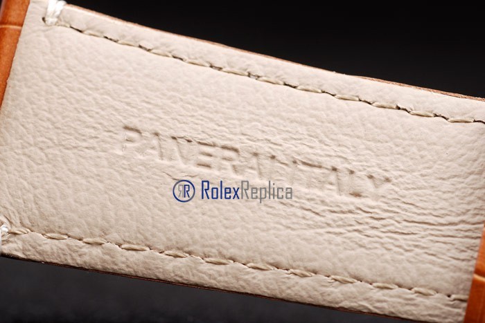 Panerai replica radiomir 8 days oro strip leather imitazione copia - immagine 7