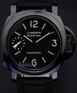 Panerai replica luminor marina pro-hunter pvd strip leather imitazione copia