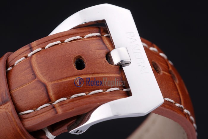 Panerai replica luminor GMT acciaio strip leather imitazione copia - immagine 7