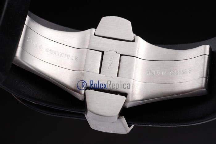 Panerai replica luminor chronograph acciaio strip rubber imitazione copia - immagine 8