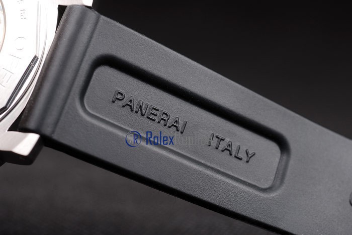 Panerai replica luminor chronograph acciaio strip rubber imitazione copia - immagine 9