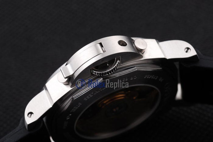 Panerai replica luminor chronograph acciaio strip rubber imitazione copia - immagine 11