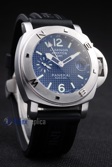 Panerai replica luminor GMT arktos acciaio strip rubber imitazione copia - immagine 2