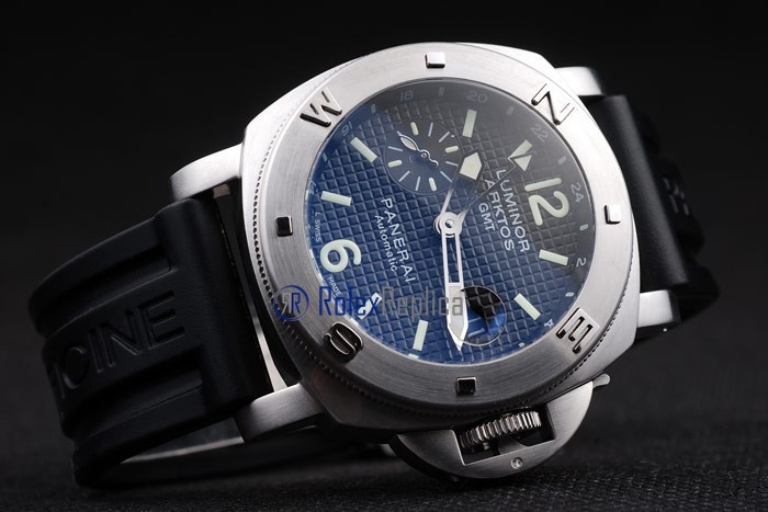 Panerai replica luminor GMT arktos acciaio strip rubber imitazione copia - immagine 4