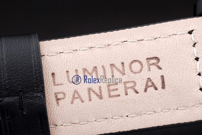 Panerai replica luminor daylight chrono pro-hunter pvd strip leather imitazione copia - immagine 8