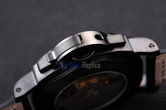 Panerai replica luminor daylight chrono pro-hunter pvd strip leather imitazione copia - immagine 10