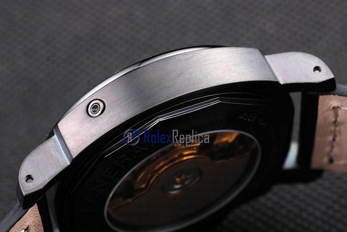 Panerai replica luminor daylight chrono pro-hunter pvd strip leather imitazione copia - immagine 11