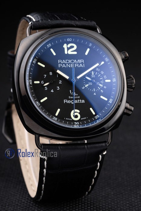 Panerai replica radiomir regatta pro-hunter pvd strip leather imitazione copia - immagine 2