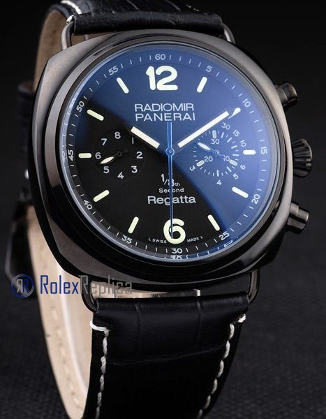 Panerai replica radiomir regatta pro-hunter pvd strip leather imitazione copia