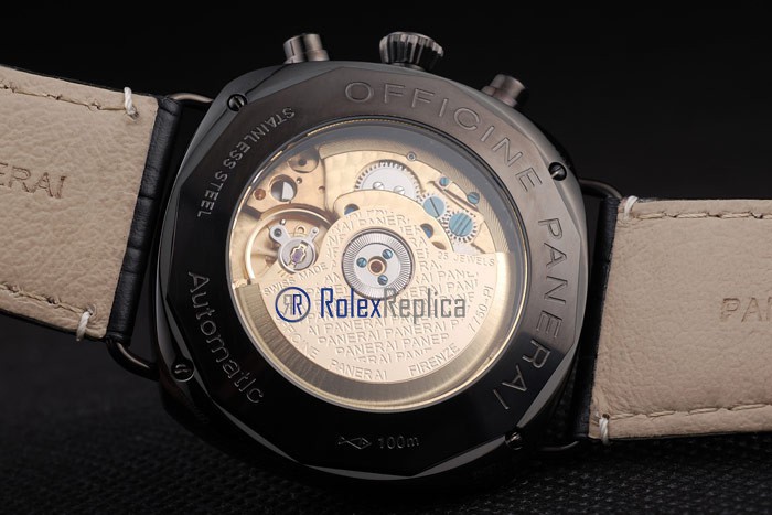Panerai replica radiomir regatta pro-hunter pvd strip leather imitazione copia - immagine 9