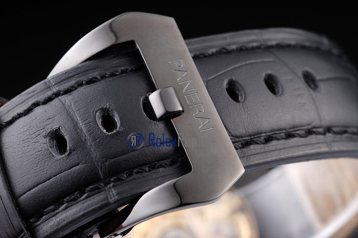 Panerai replica luminor flyback 1950 pro-hunter strip leather imitazione copia - immagine 6
