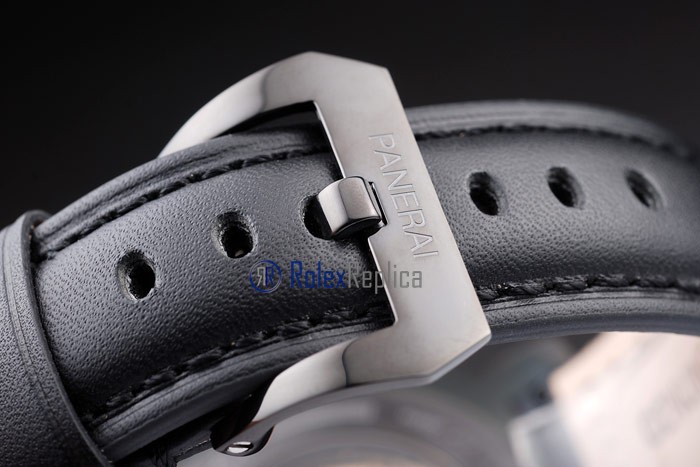 Panerai replica luminor daylight black dial chrono pro-hunter pvd strip leather imitazione copia - immagine 6